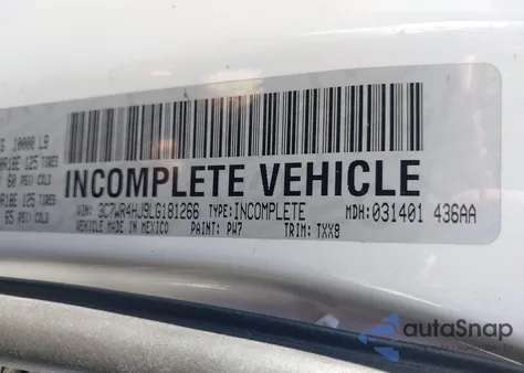 2020 Ram 2500 Tradesman 4X2 8' Box from USA, damaged, VIN 3C7WR4HJ9LG181266